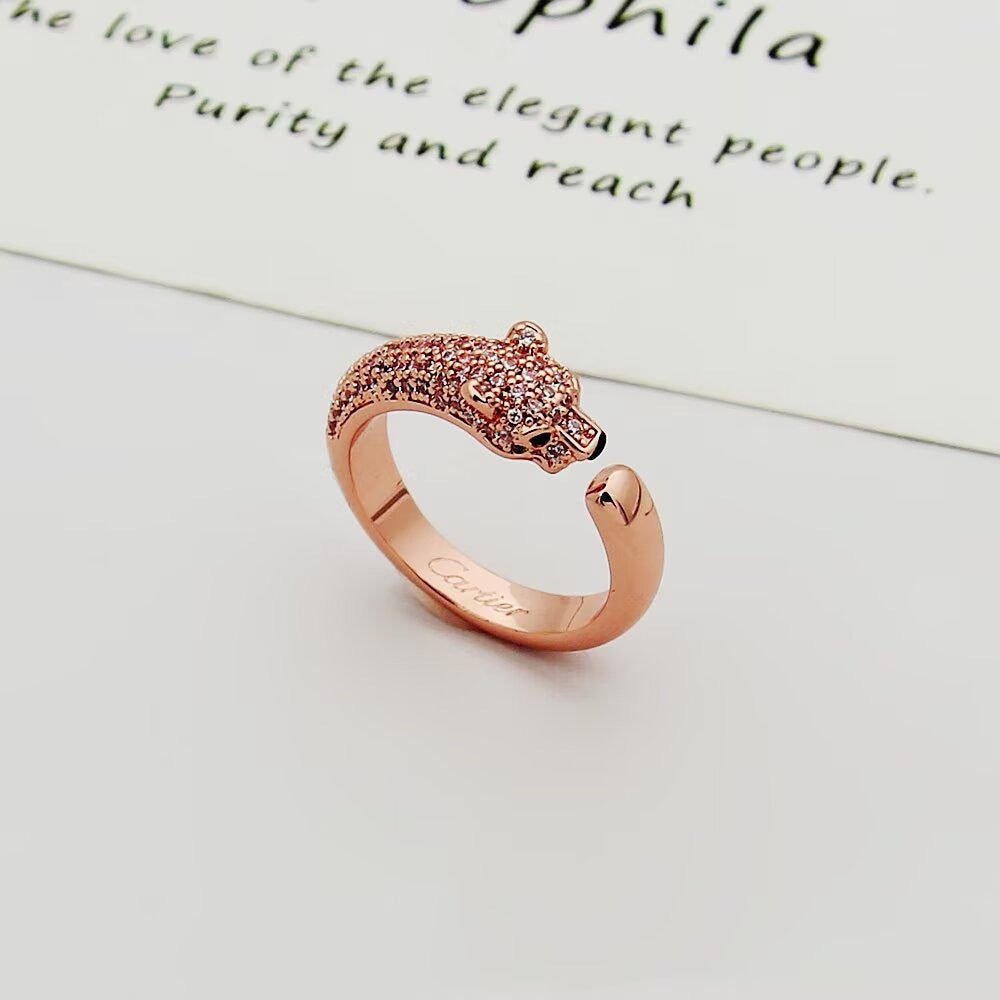 [Lumi Jewelery]PANTHERE HALF DIAMOND SMALL RING