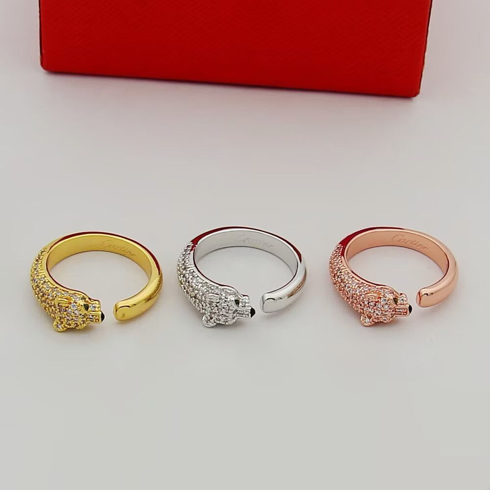 [Lumi Jewelery]PANTHERE HALF DIAMOND SMALL RING