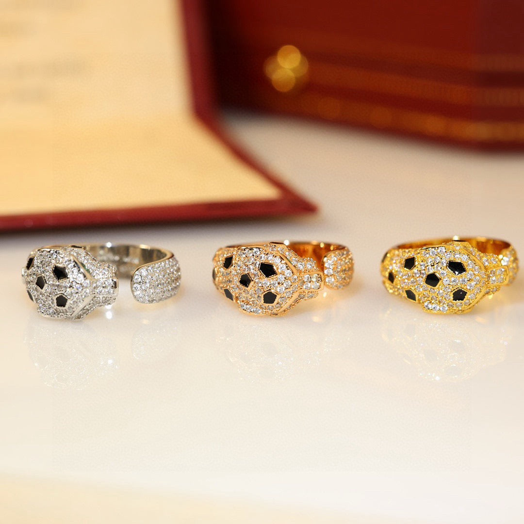 [Lumi Jewelery]PANTHERE SPOTTED FULL DIAMOND MEDIUM RING