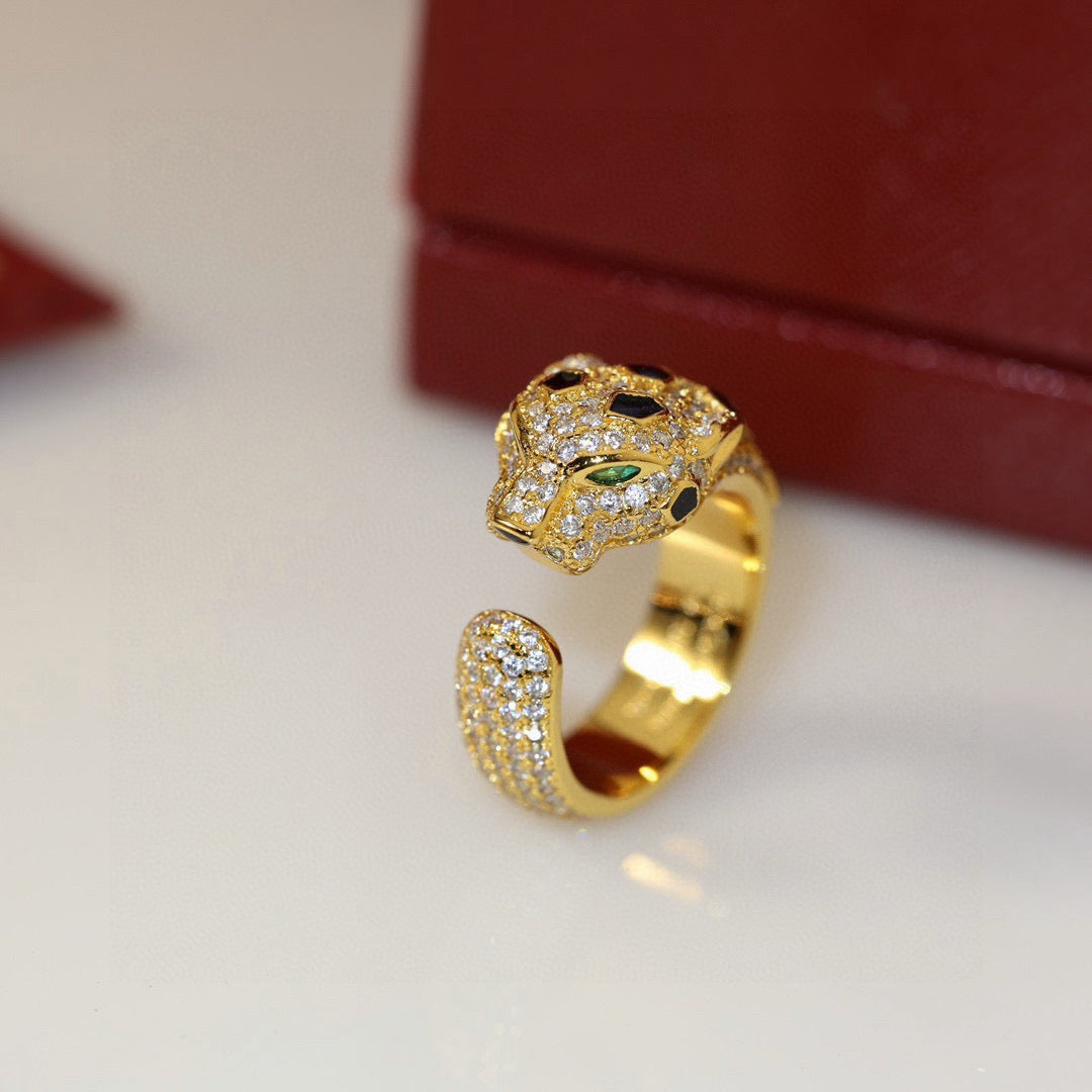 [Lumi Jewelery]PANTHERE SPOTTED FULL DIAMOND MEDIUM RING