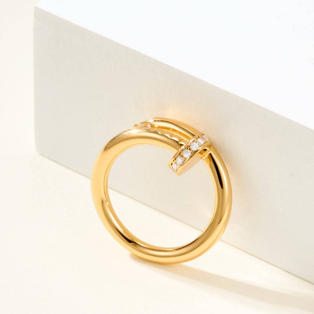 [Lumi Jewelery]JUSTE RING 2.6MM HALF DIAMOND