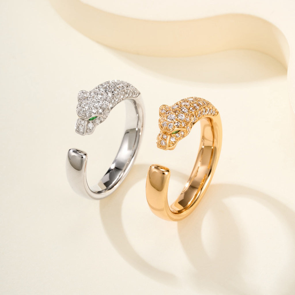 [Lumi Jewelery]PANTHERE HALF DIAMOND SMALL RING
