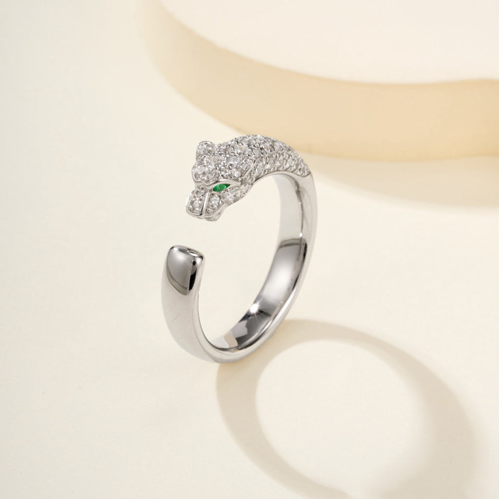 [Lumi Jewelery]PANTHERE HALF DIAMOND SMALL RING