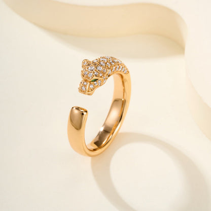 [Lumi Jewelery]PANTHERE HALF DIAMOND SMALL RING