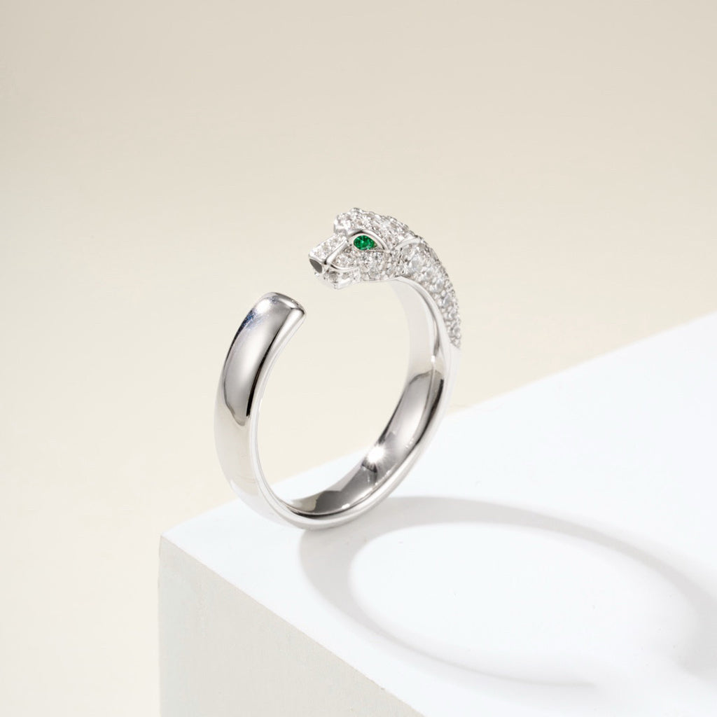 [Lumi Jewelery]PANTHERE HALF DIAMOND SMALL RING