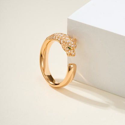 [Lumi Jewelery]PANTHERE HALF DIAMOND SMALL RING