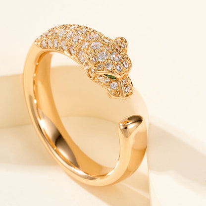 [Lumi Jewelery]PANTHERE HALF DIAMOND SMALL RING