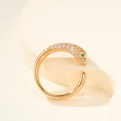 [Lumi Jewelery]PANTHERE HALF DIAMOND SMALL RING