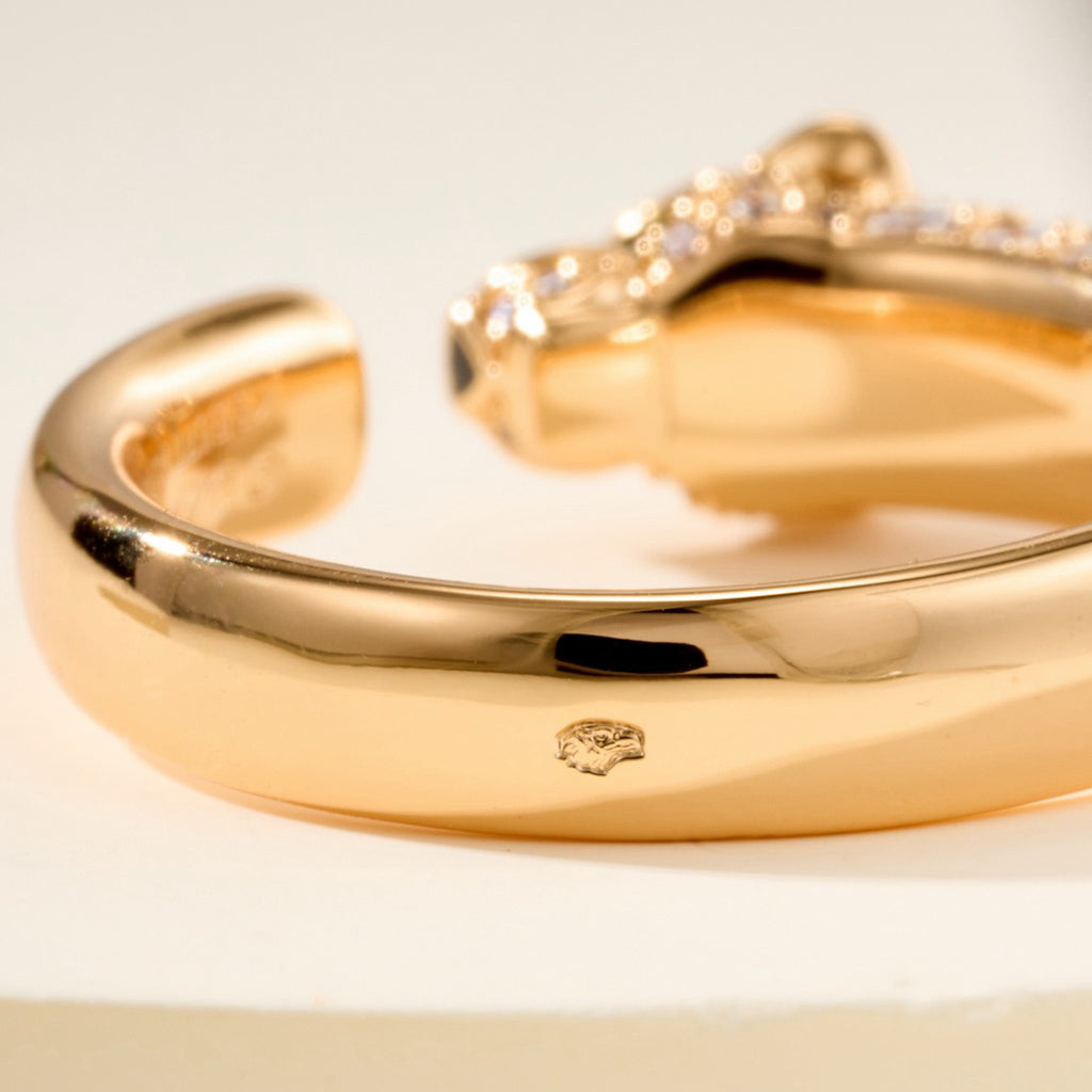 [Lumi Jewelery]PANTHERE HALF DIAMOND SMALL RING