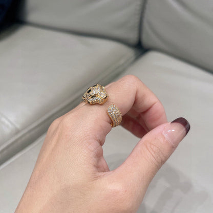 [Lumi Jewelery]PANTHERE SPOTTED FULL DIAMOND MEDIUM RING