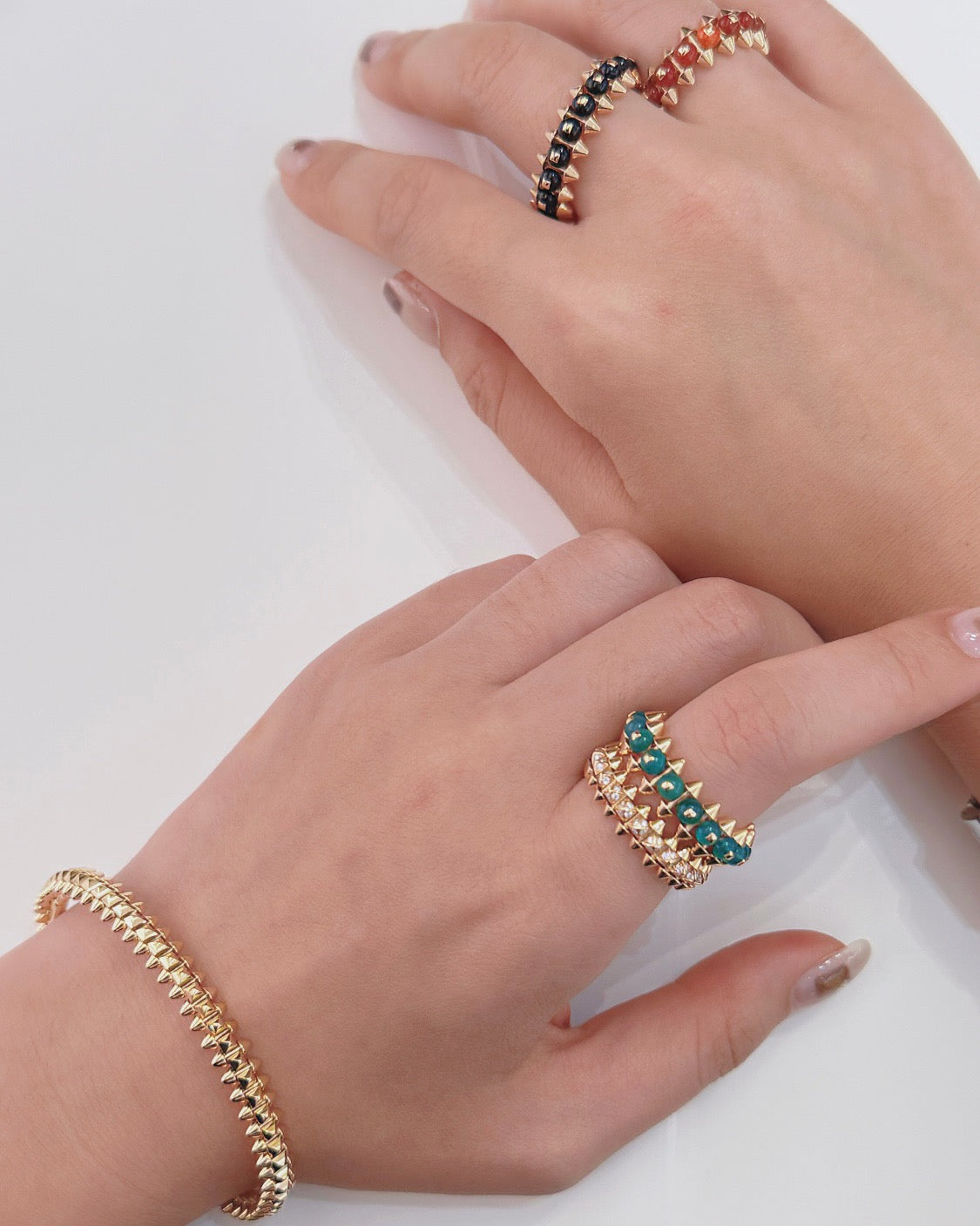 [Lumi Jewelery]CLASH 7.9MM AGATE CHALCEDONY RING