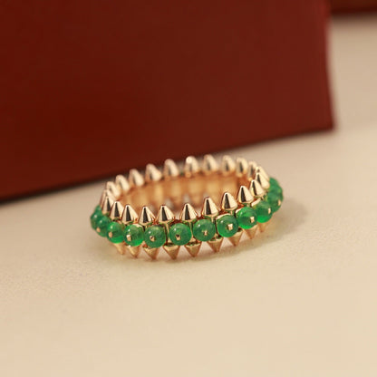 [Lumi Jewelery]CLASH 7.9MM AGATE CHALCEDONY RING