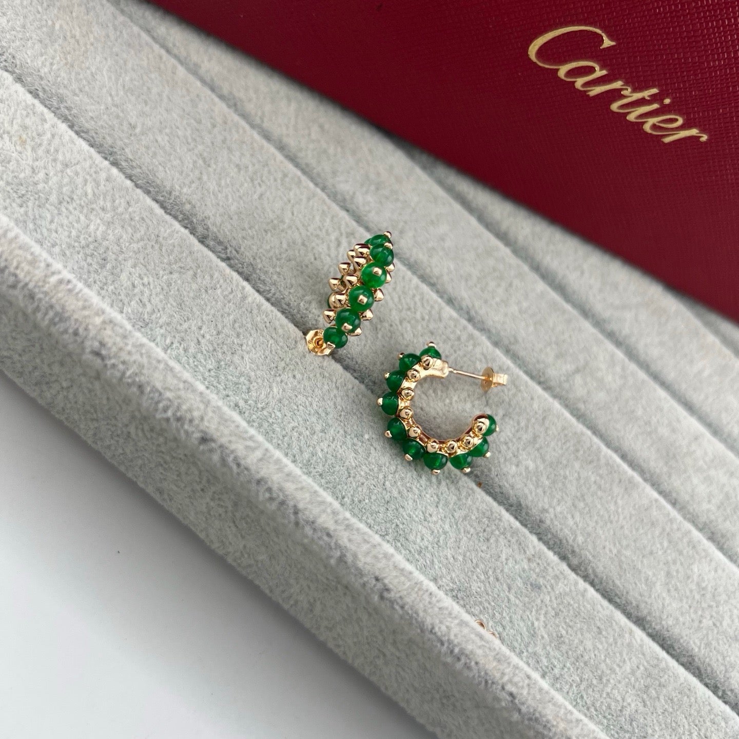 [Lumi Jewelery]CLASH 7.9MM AGATE CHALCEDONY EARRINGS