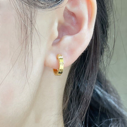 [Lumi Jewelery]LOVE EARRINGS 2.65 MM NO DIAMOND SMALL