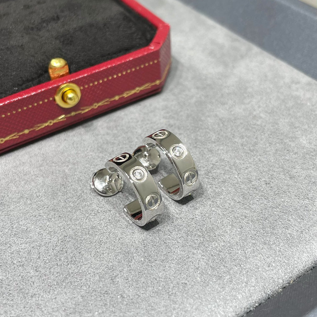 [Lumi Jewelery]LOVE EARRINGS 5.7MM 2 DIAMONDS