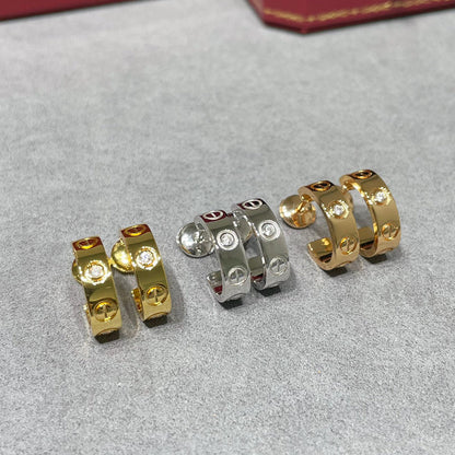 [Lumi Jewelery]LOVE EARRINGS 5.7MM 2 DIAMONDS