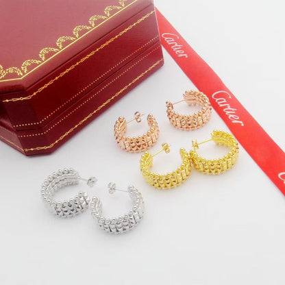 [Lumi Jewelery]CLASH 9.2MM DOUBLE ROW EARRINGS