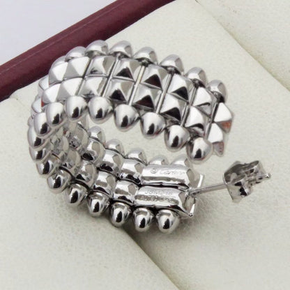 [Lumi Jewelery]CLASH 9.2MM DOUBLE ROW EARRINGS