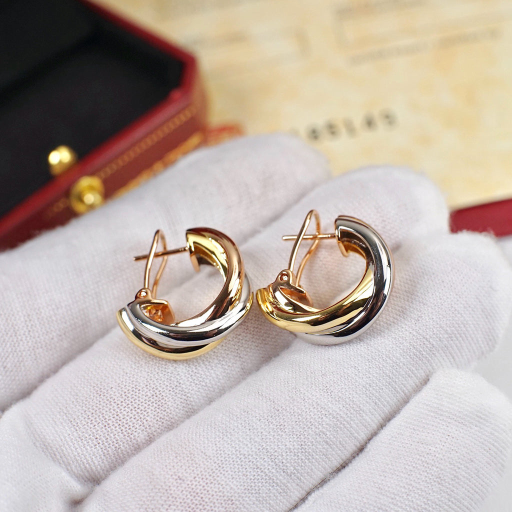 [Lumi Jewelery]TRINITY ON DIAMOND CLASSIC EARRINGS
