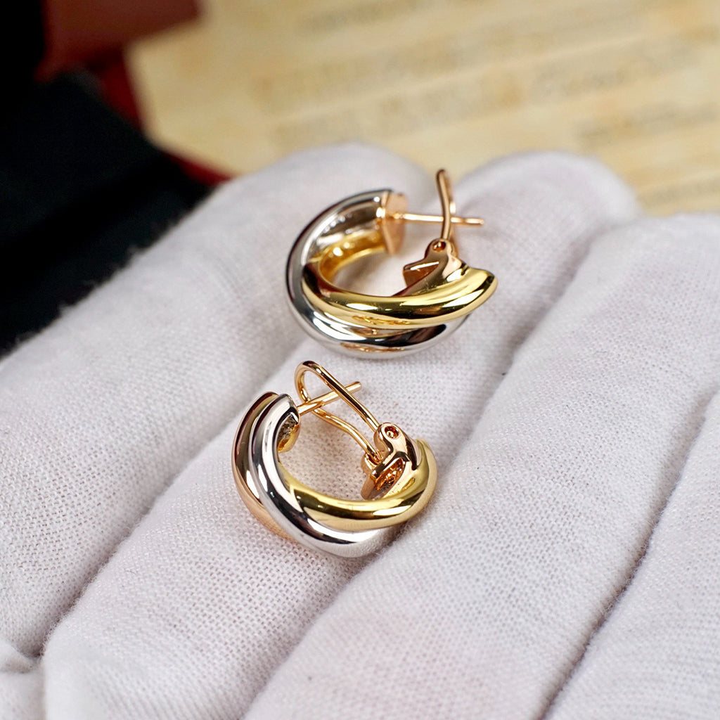 [Lumi Jewelery]TRINITY ON DIAMOND CLASSIC EARRINGS