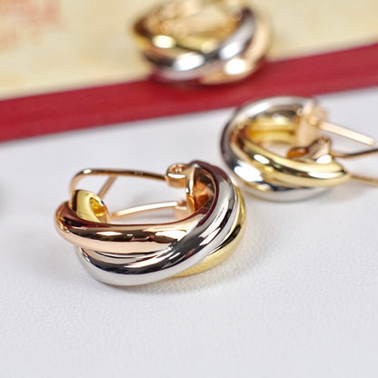 [Lumi Jewelery]TRINITY ON DIAMOND CLASSIC EARRINGS