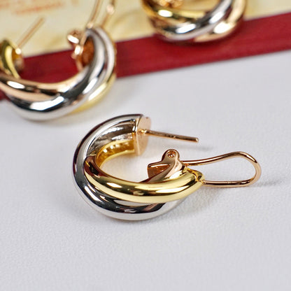 [Lumi Jewelery]TRINITY ON DIAMOND CLASSIC EARRINGS