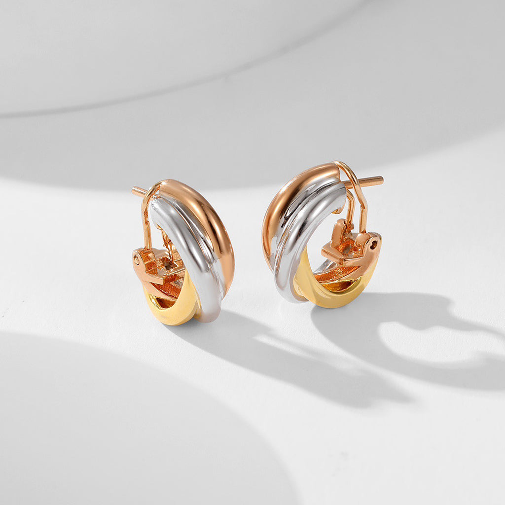 [Lumi Jewelery]TRINITY ON DIAMOND CLASSIC EARRINGS