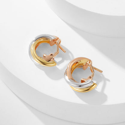 [Lumi Jewelery]TRINITY ON DIAMOND CLASSIC EARRINGS