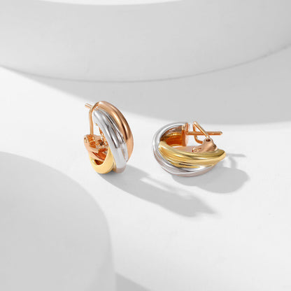 [Lumi Jewelery]TRINITY ON DIAMOND CLASSIC EARRINGS