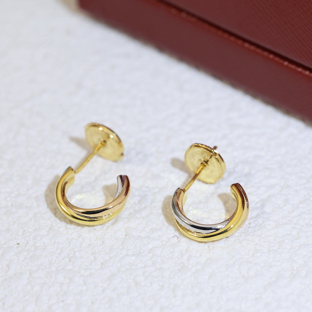 [Lumi Jewelery]TRINITY ON DIAMOND MINI EARRINGS
