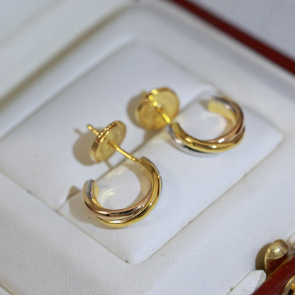 [Lumi Jewelery]TRINITY ON DIAMOND MINI EARRINGS