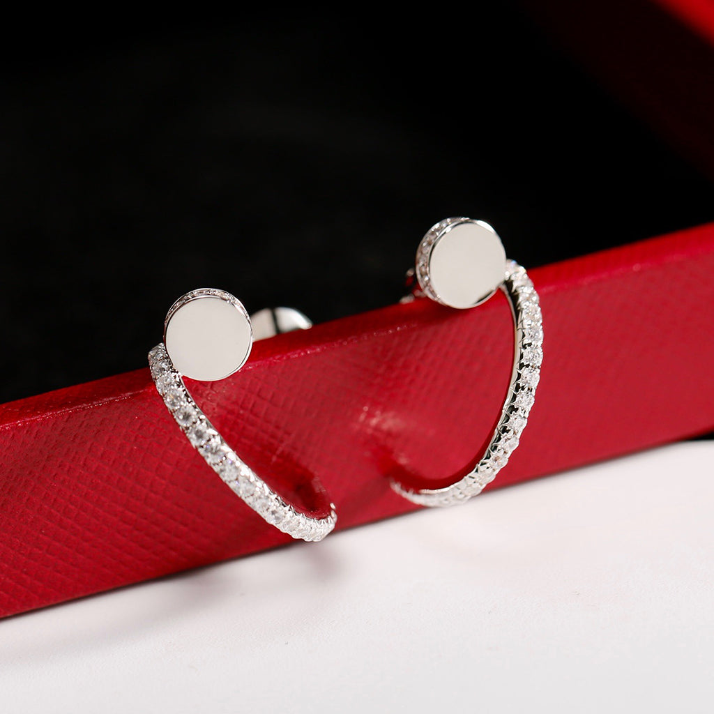 [Lumi Jewelery]JUSTE FULL DIAMOND SMALL EARRINGS