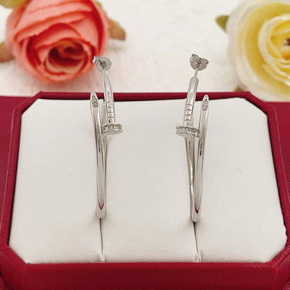 [Lumi Jewelery]JUSTE HALF DIAMOND LARGE EARRINGS