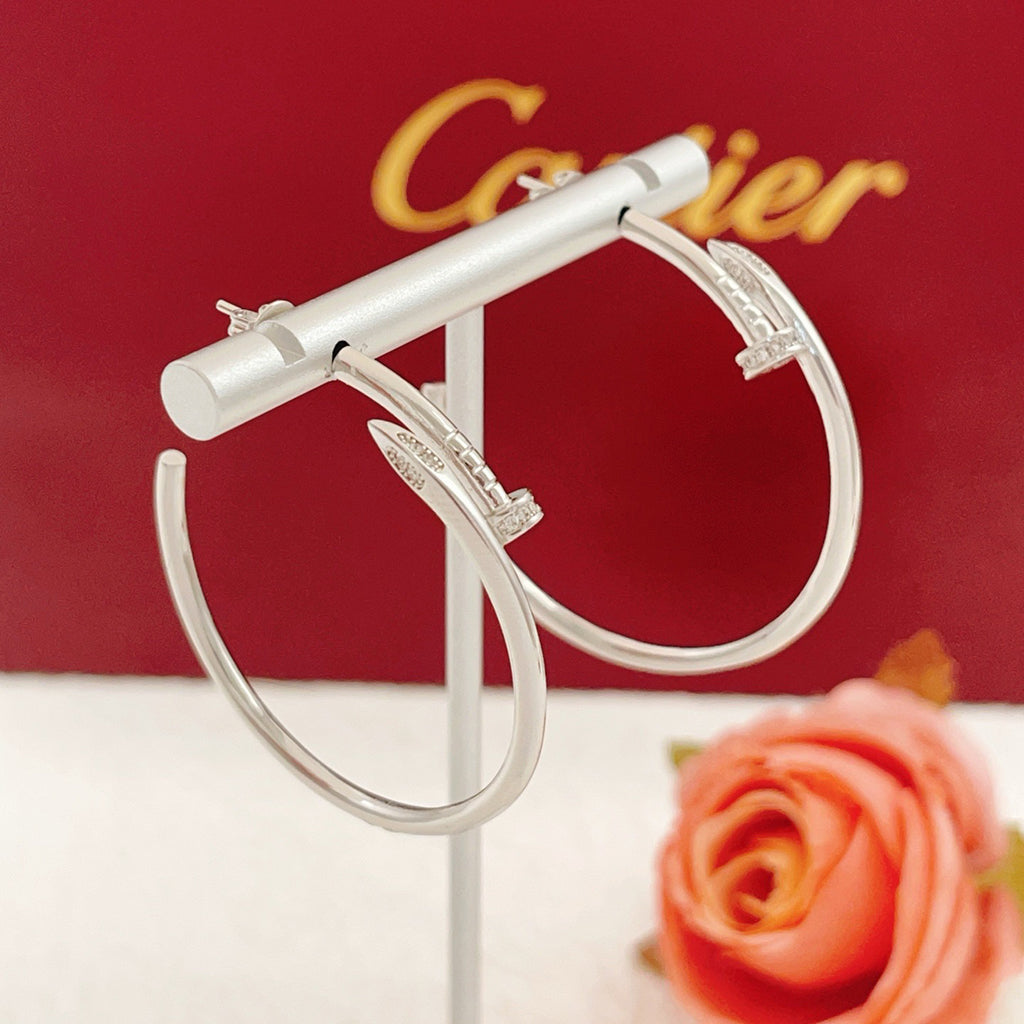 [Lumi Jewelery]JUSTE HALF DIAMOND LARGE EARRINGS