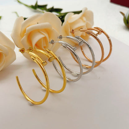 [Lumi Jewelery]JUSTE HALF DIAMOND LARGE EARRINGS
