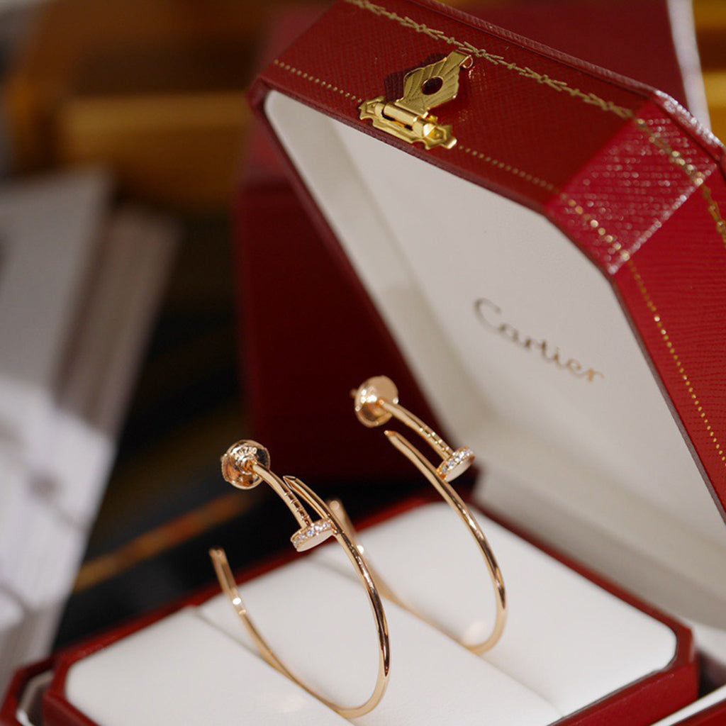 [Lumi Jewelery]JUSTE HALF DIAMOND LARGE EARRINGS