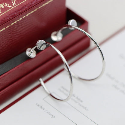[Lumi Jewelery]JUSTE HALF DIAMOND LARGE EARRINGS