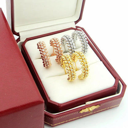 [Lumi Jewelery]CLASH FULL DIAMOND MEDIUM EARRINGS