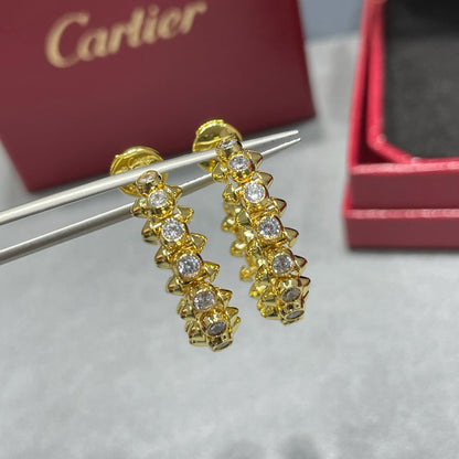 [Lumi Jewelery]CLASH FULL DIAMOND MEDIUM EARRINGS