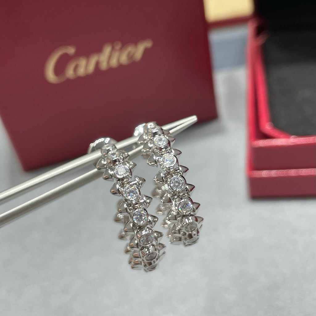 [Lumi Jewelery]CLASH FULL DIAMOND MEDIUM EARRINGS