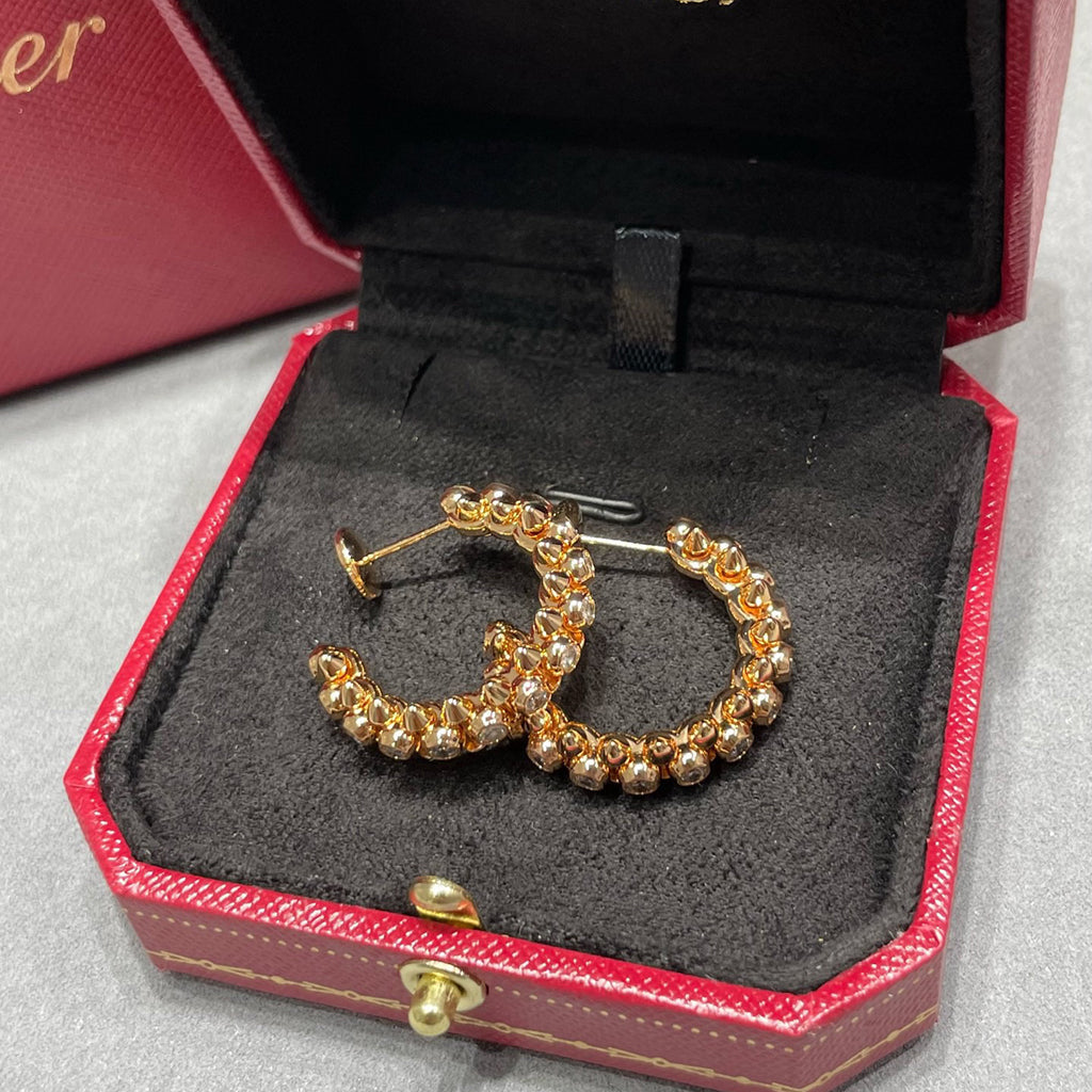 [Lumi Jewelery]CLASH FULL DIAMOND MEDIUM EARRINGS