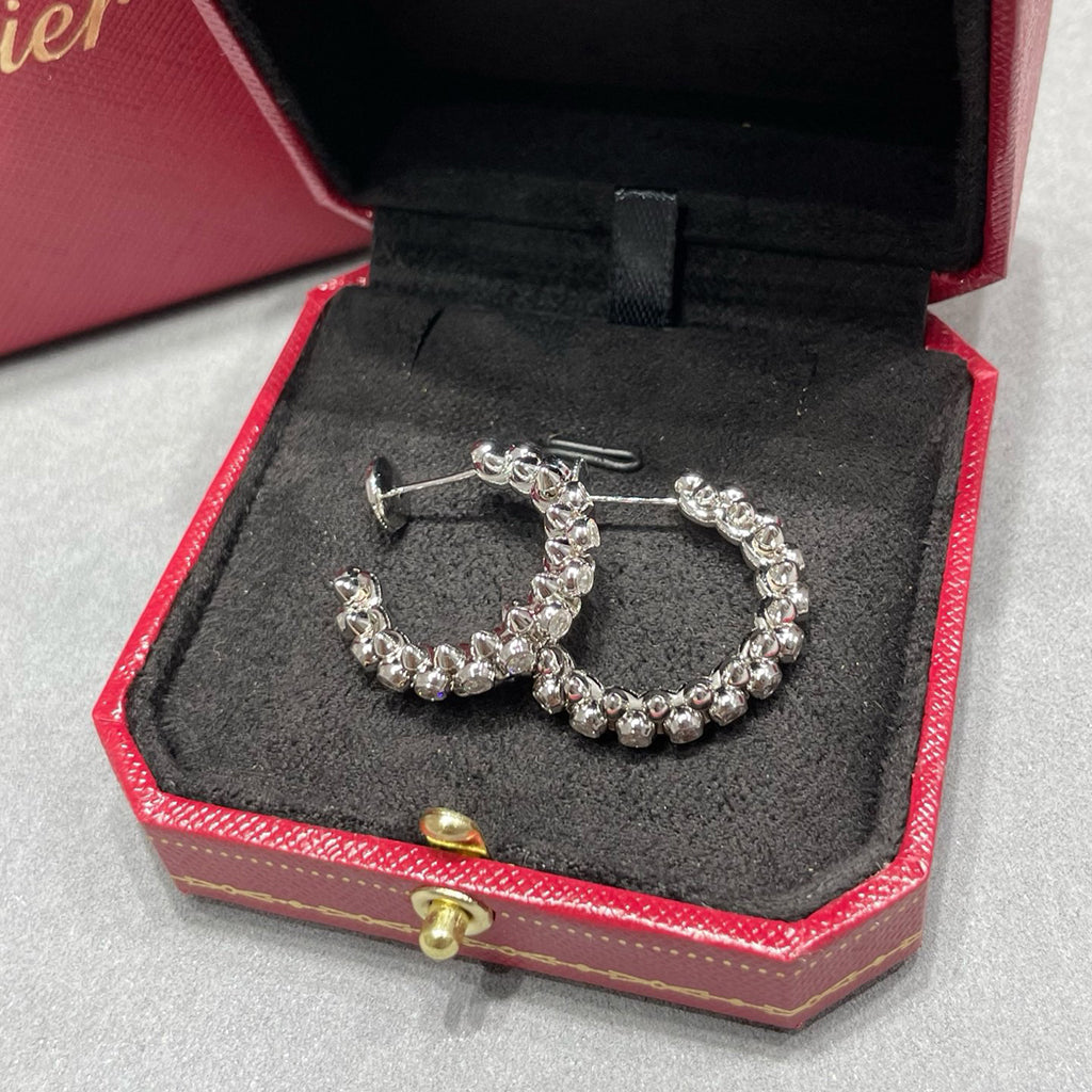 [Lumi Jewelery]CLASH FULL DIAMOND MEDIUM EARRINGS