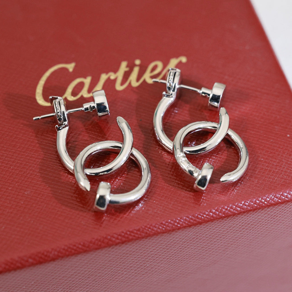 [Lumi Jewelery]JUSTE NO DIAMOND DOUBLE EARRINGS