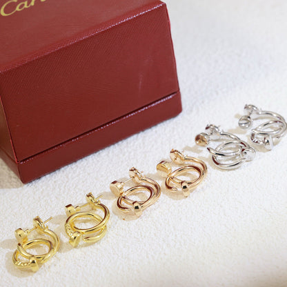 [Lumi Jewelery]JUSTE NO DIAMOND DOUBLE EARRINGS