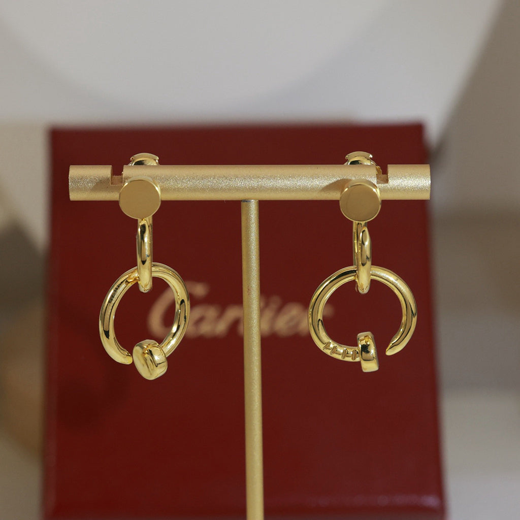 [Lumi Jewelery]JUSTE NO DIAMOND DOUBLE EARRINGS