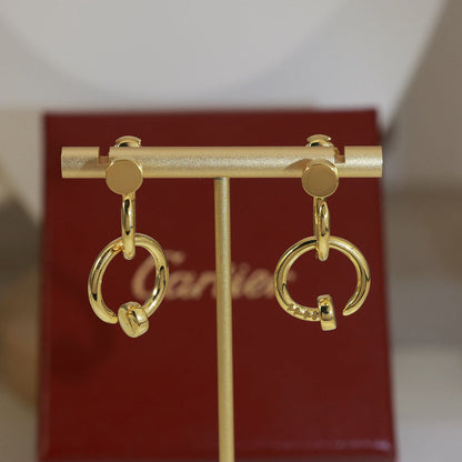 [Lumi Jewelery]JUSTE NO DIAMOND DOUBLE EARRINGS