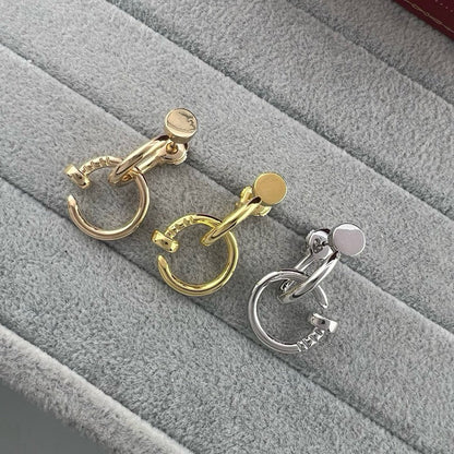 [Lumi Jewelery]JUSTE NO DIAMOND DOUBLE EARRINGS