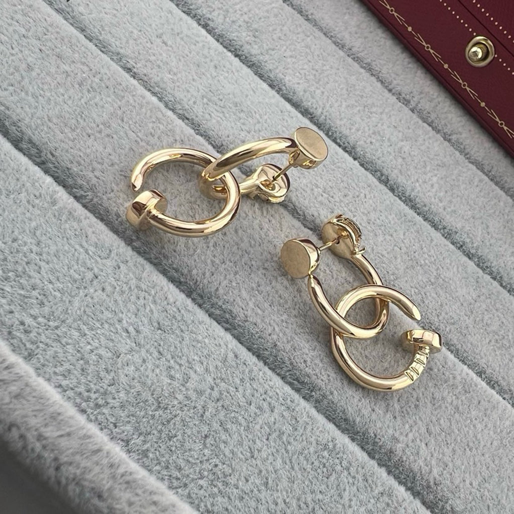 [Lumi Jewelery]JUSTE NO DIAMOND DOUBLE EARRINGS