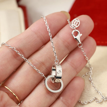 [Lumi Jewelery]LOVE DOUBLE RING NECKLACE
