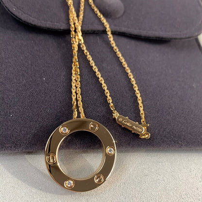 [Lumi Jewelery]LOVE NECKLACE 16MM 3 DIAMONDS
